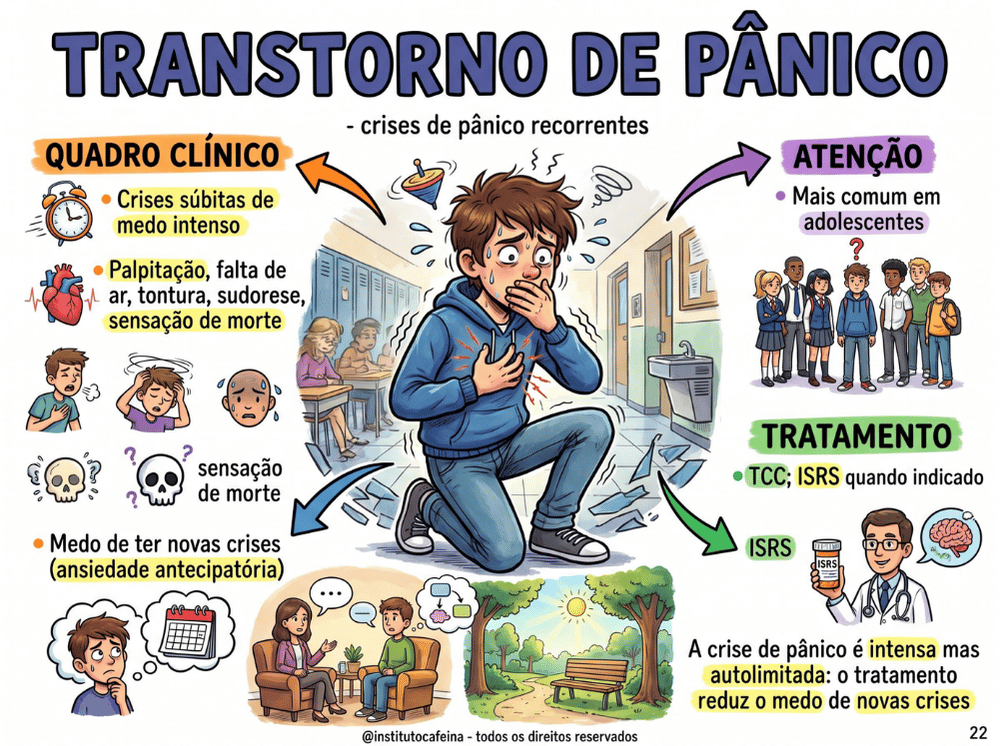 Página ilustrada sobre trauma e apego