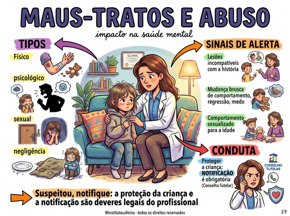 Página ilustrada sobre transtornos alimentares e de eliminação