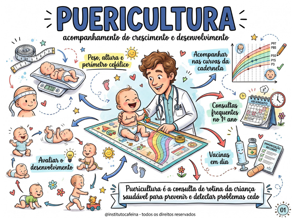 Página de exemplo dos Resumos de Pediatria