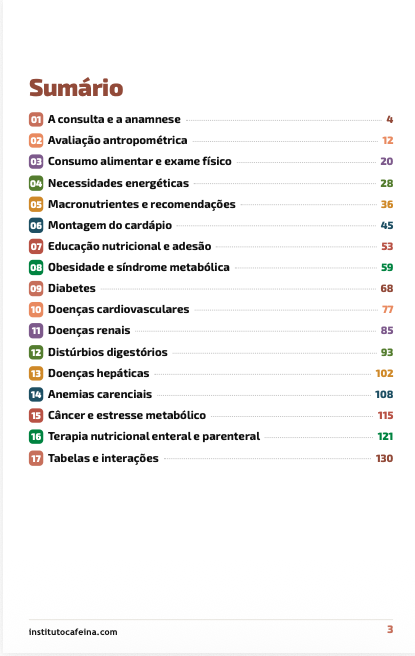 Página 2 do caderno de bolso de prescrição de dietas